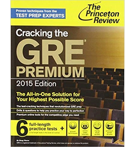 کتاب Princetons Cracking the GRE Premium Ed with 6 Practice Tests 2015