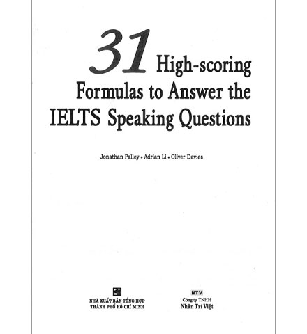 دانلود کتاب Nhan Tri Viet_31 High scoring Formulas to Answer the IELTS Speaking Questions
