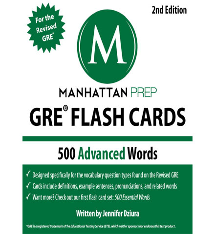 فایل کتاب 500 Advanced Words GRE Vocabulary Flash Cards by Manhattan Prep