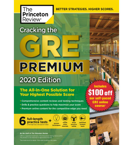 فایل کتاب The Princeton Review - Cracking the GRE Premium Edition with 6 Practice Tests 2020