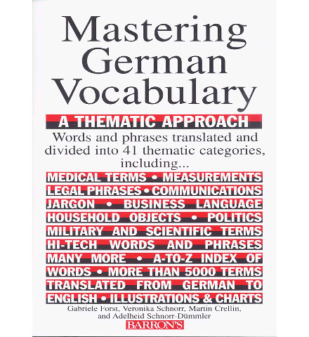 فایل کتاب Mastering German Vocabulary A Thematic Approach